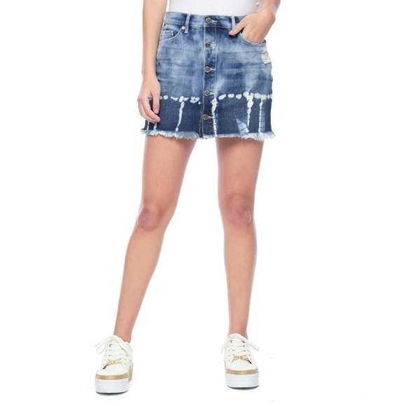 Juicy Couture Bleach Blue Denim Mini Skirt 27 - Picture 3 of 8